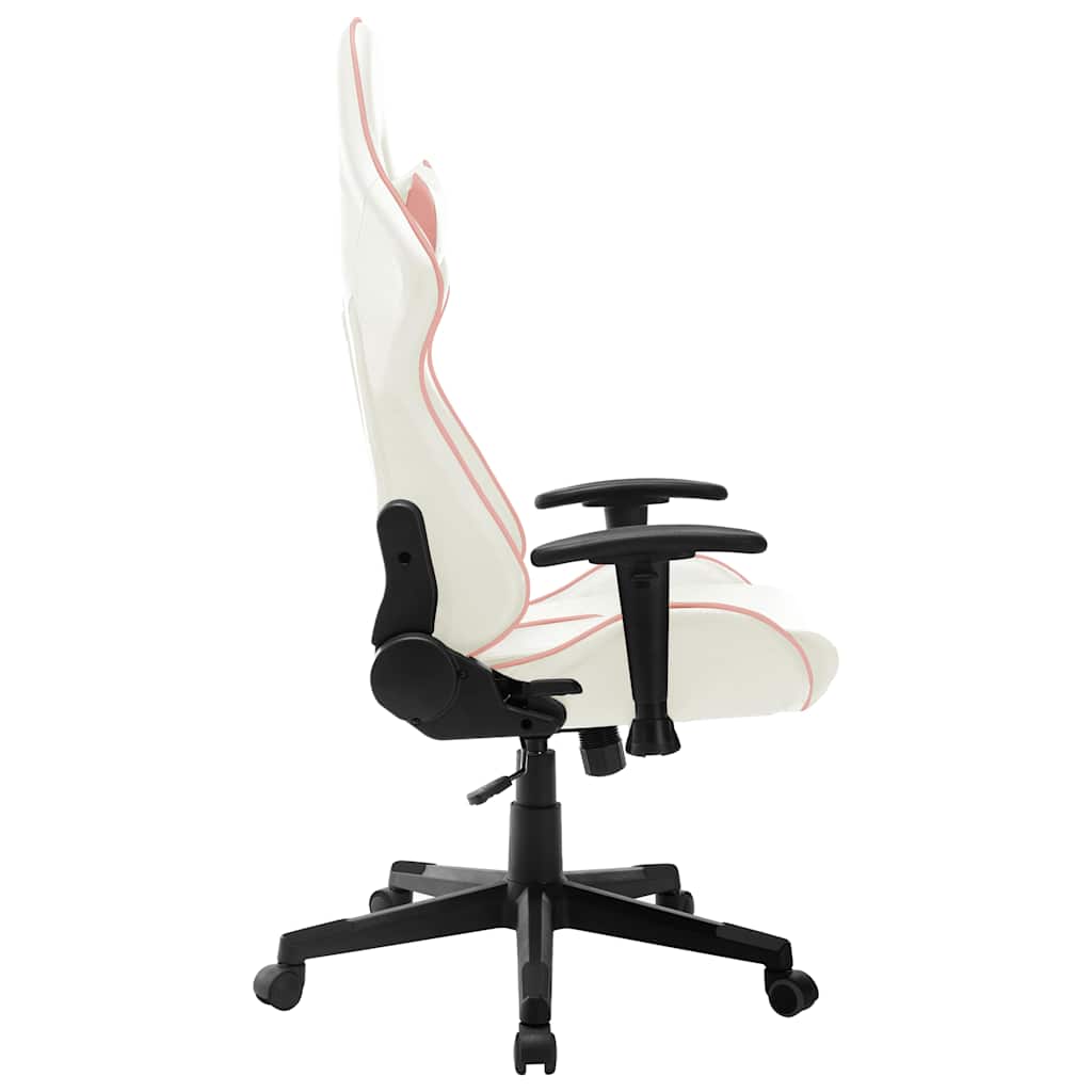 Vidaxl gamestoel kunstleer wit en roze