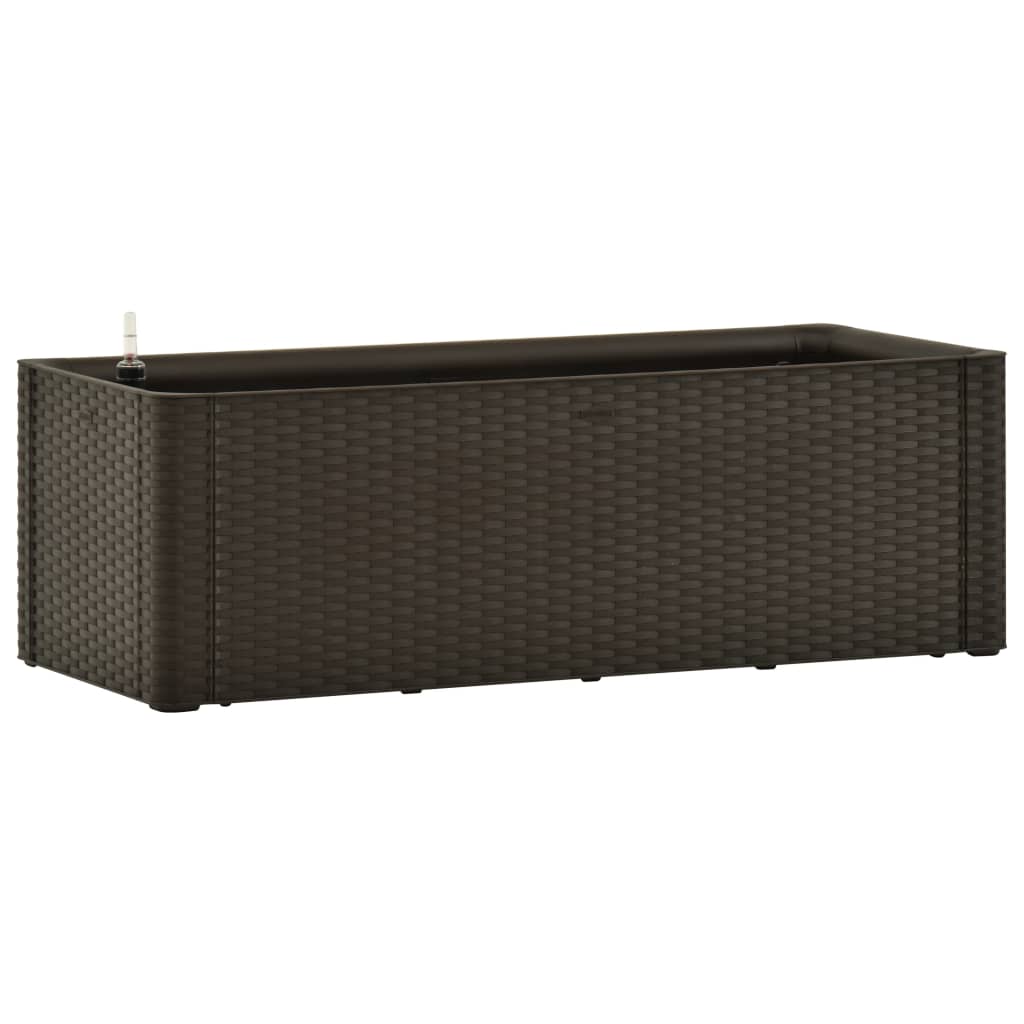 Vidaxl Planter visoko s samozaposlenim sistemom 100x43x33 cm mokka