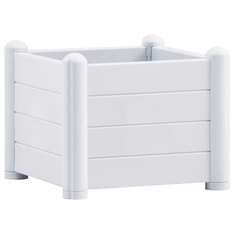VIDAXL -Pflanzer 43x43x35 cm pp weiß erhöht