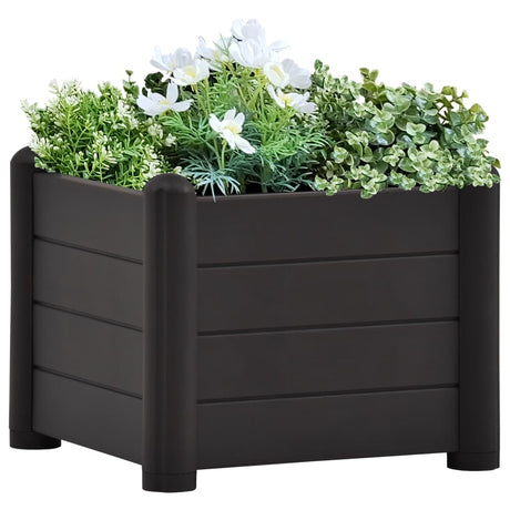 VIDAXL -Pflanzer erhöhte 43x43x35 cm PP Anthrazit