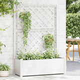 Vidaxl Plannet mit Latwerk 100x43x142 cm pp weiß