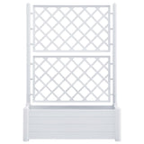 Vidaxl Plannet avec latwerk 100x43x142 cm pp blanc