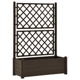 VIDAXL -Pflanzer mit Latwerk 100x43x142 cm pp mokka