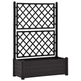 Vidaxl -Pflanzer mit Latwerk 100x43x142 cm PP Anthrazit
