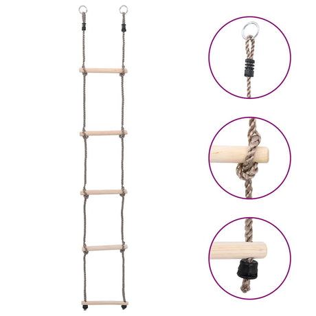 Vidaxl Leiter mit 5 Sport 210 cm Festkiefer