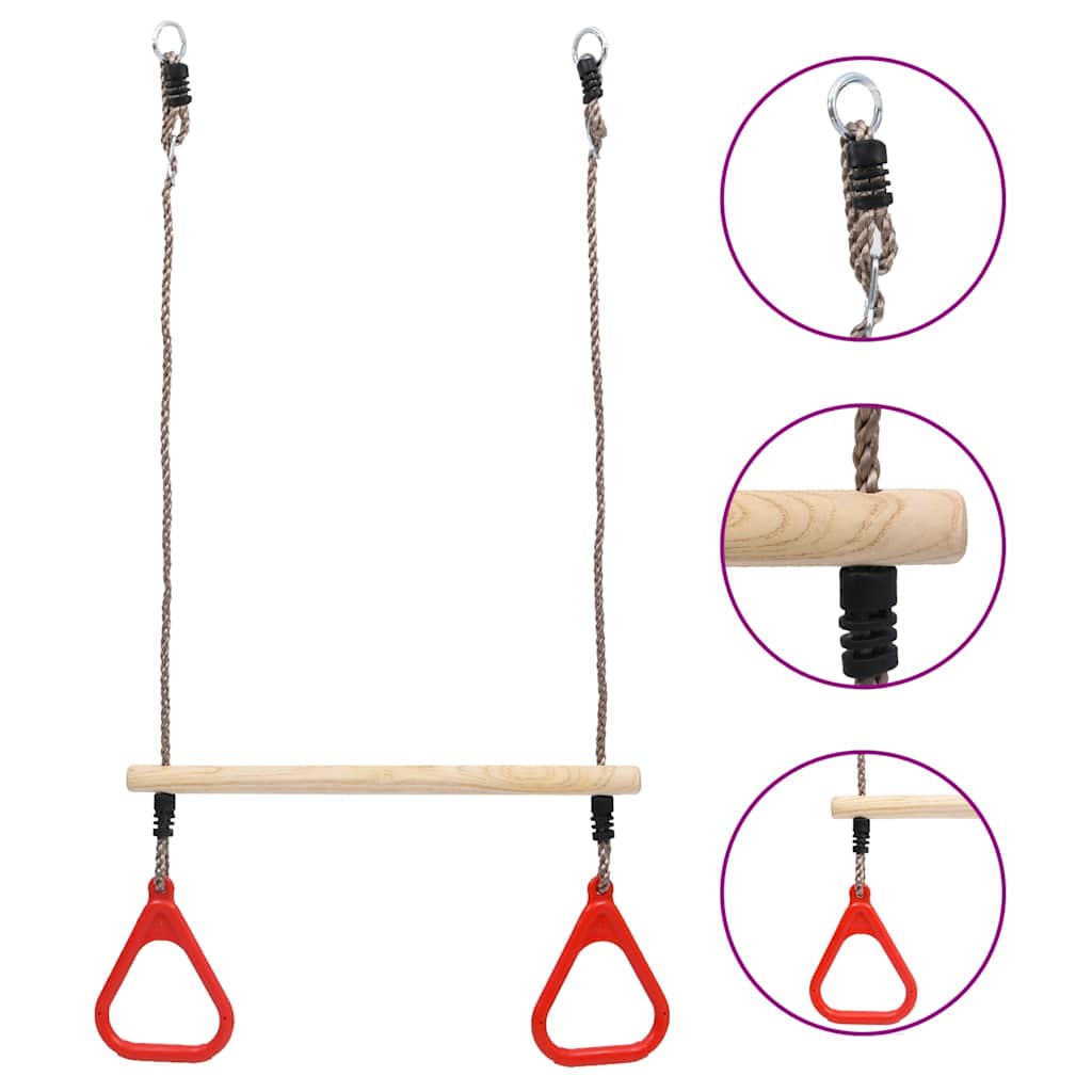 Vidaxl Trapeseite mit Ringen