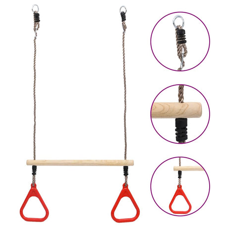 Vidaxl Trapeseite mit Ringen