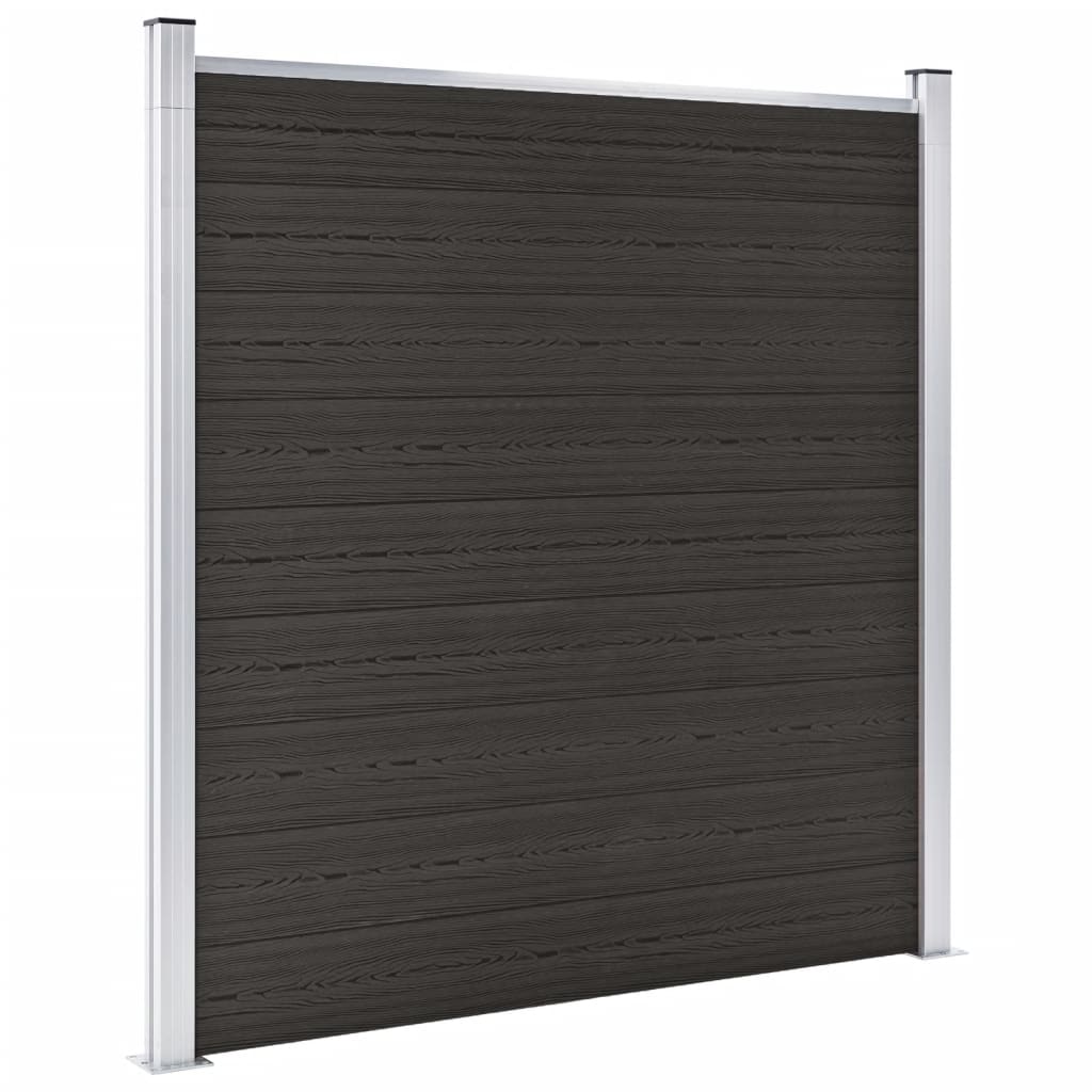 Vidaxl Fence Pannello 180x186 cm HKC nero