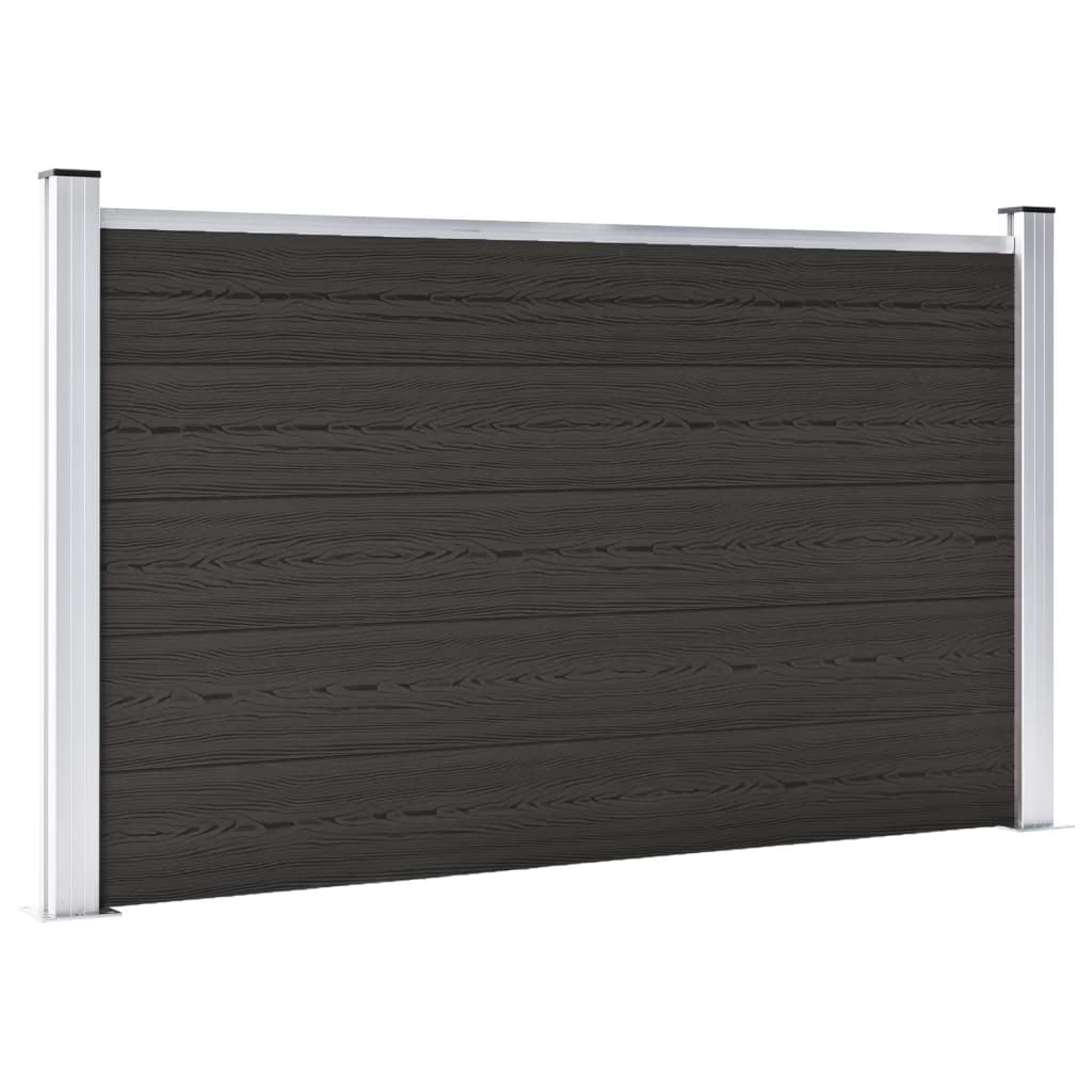 Vidaxl Fence Panel 180x105 cm HKC Black