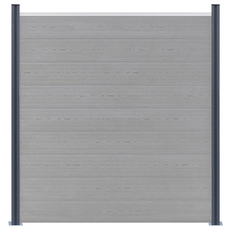 Vidaxl Zaunpfosten 2 PCs 185 cm Aluminium dunkelgrau