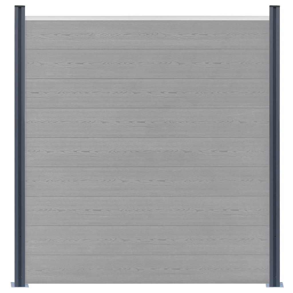 Vidaxl Postes de cerca 2 PC 185 cm de aluminio Dark Grey