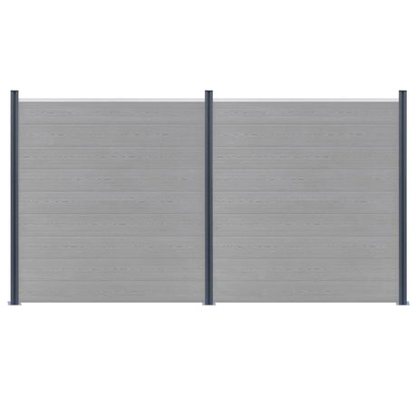 Vidaxl Zaunpfosten 3 St 185 cm Aluminium dunkelgrau