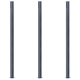 Vidaxl Zaunpfosten 3 St 185 cm Aluminium dunkelgrau