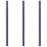 Vidaxl Fence Posts 3 St 185 cm Aluminium Dark Grey