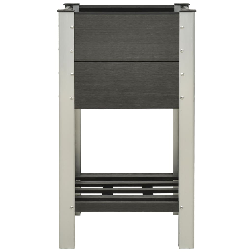 VIDAXL -Pflanzer mit Regal 50 x 50 x 90 cm HKC Grau angehoben
