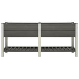 VIDAXL -Pflanzer mit Regal 200x50x90 cm HKC Gray angehoben