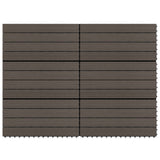 Vidaxl Terrace Tiles 6 PCS 60x30 cm 1.08 m² HKC Brown oscuro