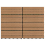VIDAXL -Terrassenfliesen 6 PCs 60 x 30 cm 1,08 m² HKC Braun