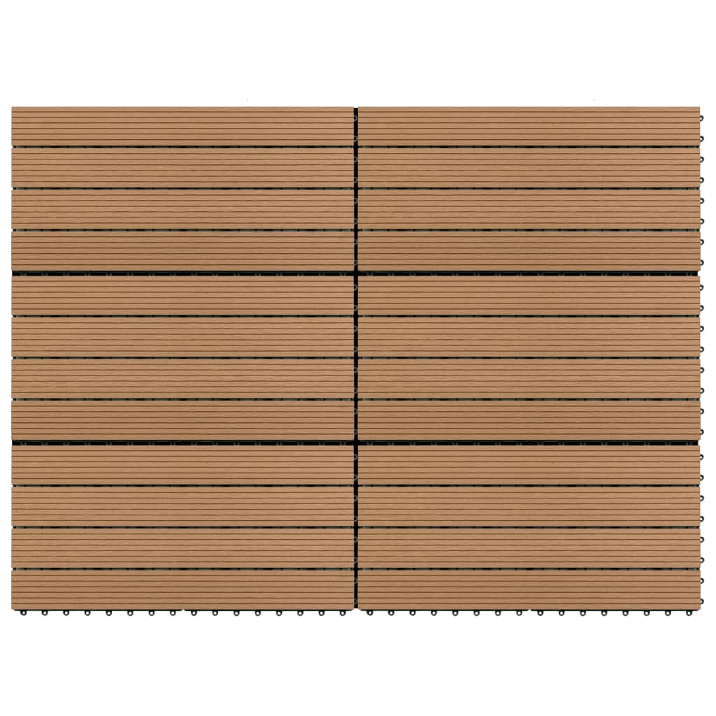 Vidaxl terrastegels 6 st 60x30 cm 1,08 m² hkc bruin