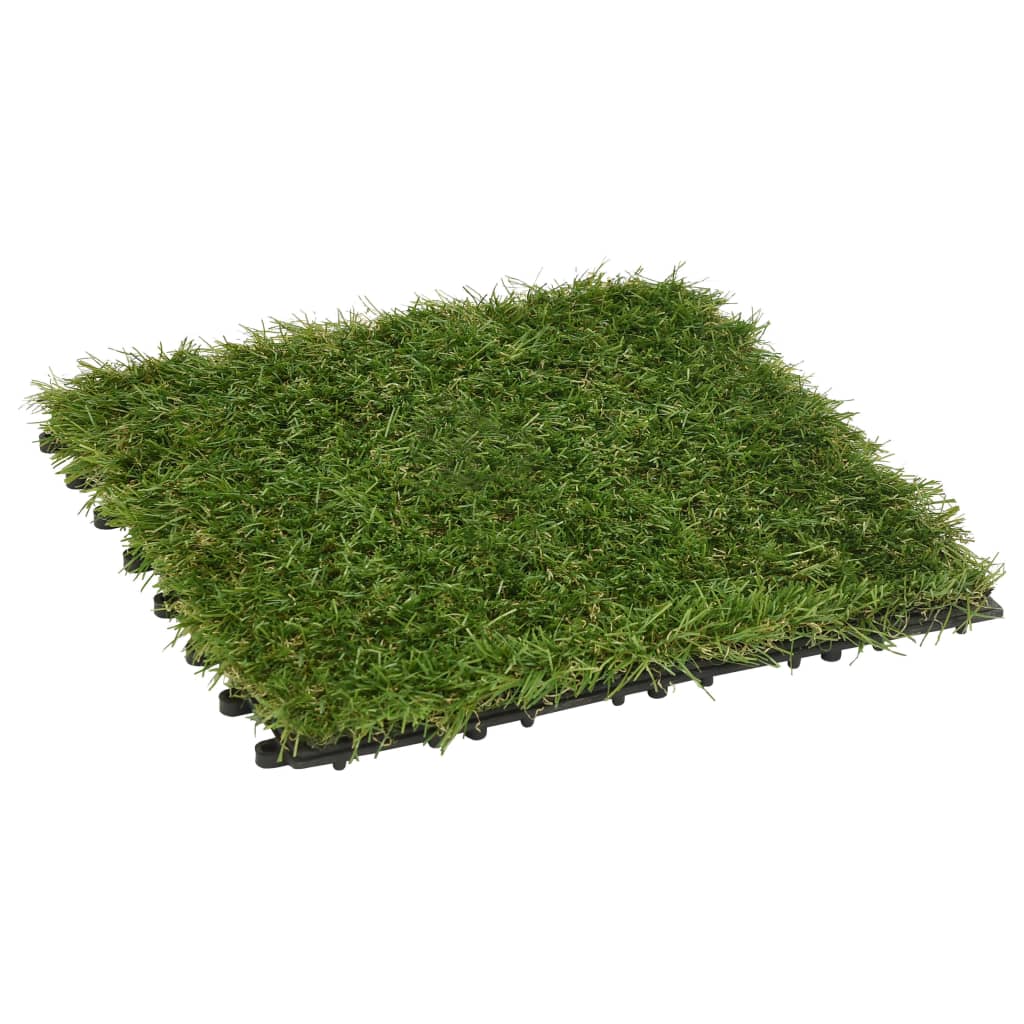 Vidaxl carreaux d'herbe artificiels 22 pcs 30x30 cm vert