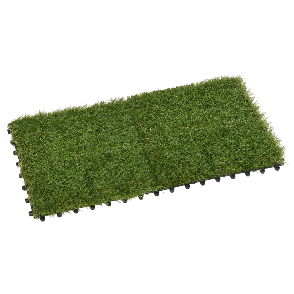 Vidaxl carreaux d'herbe artificiels 22 pcs 30x30 cm vert