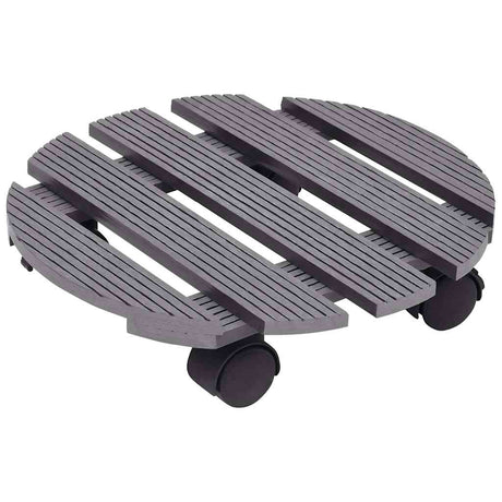 VIDAXL -Pflanzenwagen 2 Stcs Ø30x7,5 cm HKC Grau