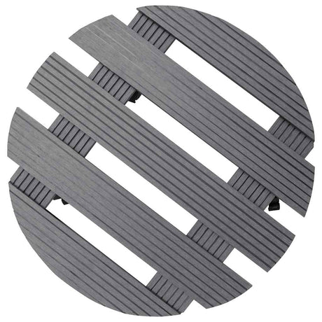 VIDAXL -Pflanzenwagen 2 Stcs Ø30x7,5 cm HKC Grau
