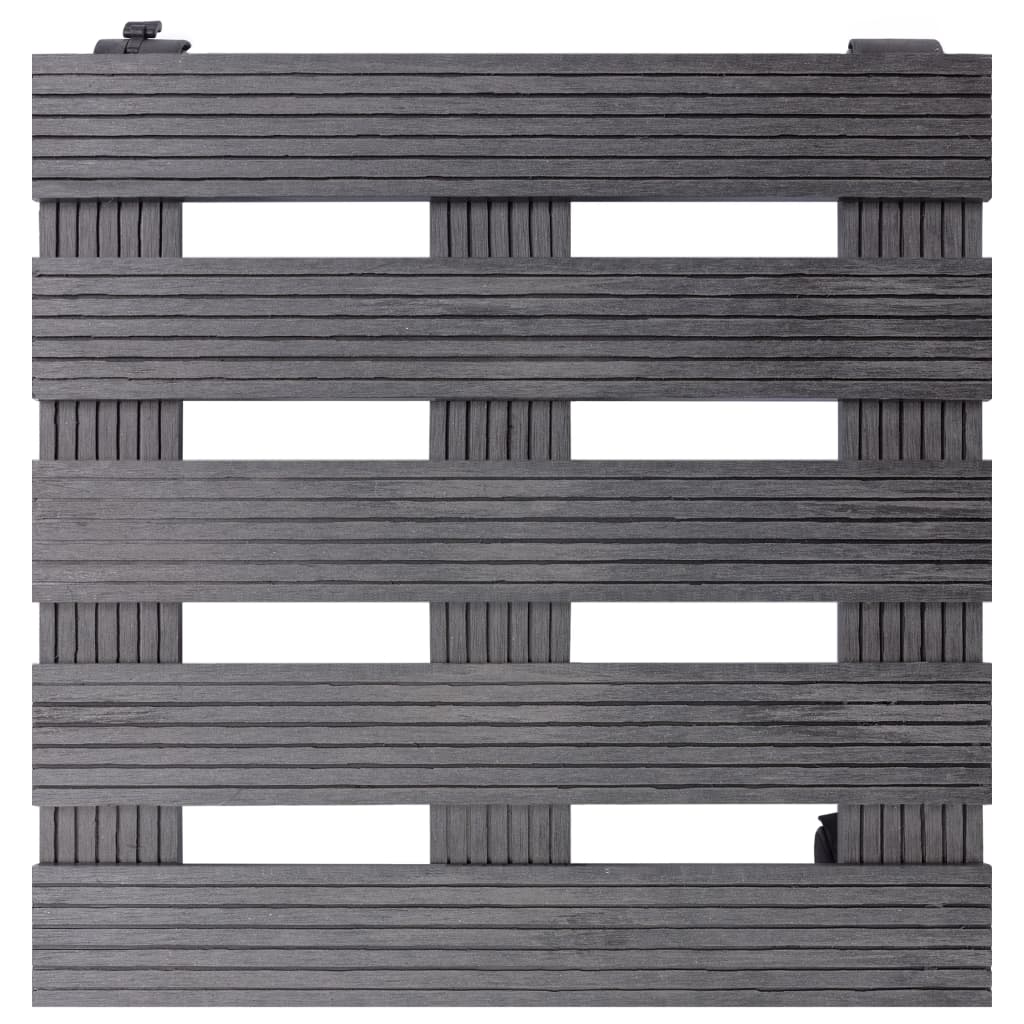 VIDAXL -Pflanzenwagen 2 PCs 30x30x7,5 cm HKC Grau