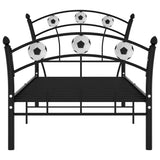 Vidaxl bedframe met voetbaldesign metaal zwart 90x200 cm