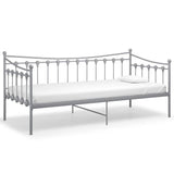 Vidaxl slaapbank metaal grijs 90x200 cm