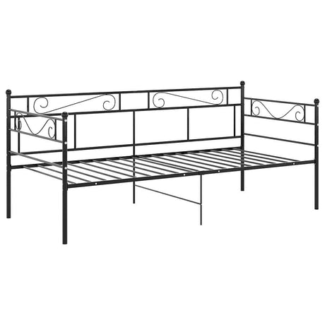 Vidaxl slaapbank metaal zwart 90x200 cm