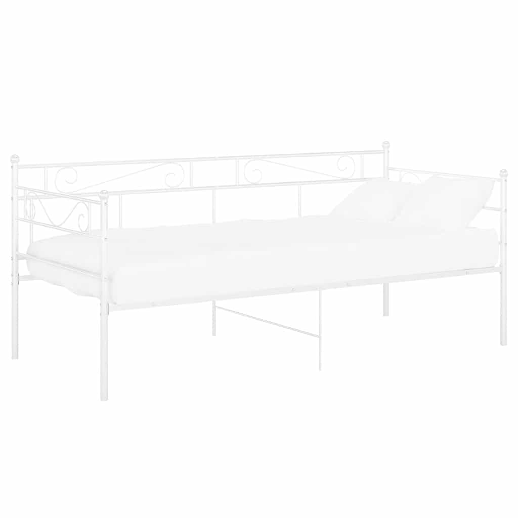 Vidaxl slaapbankframe metaal wit 90x200 cm