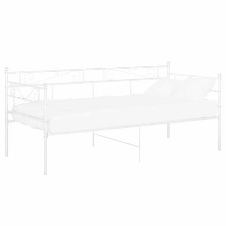 Vidaxl slaapbankframe metaal wit 90x200 cm