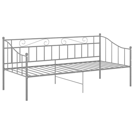 Vidaxl slaapbankframe metaal grijs 90x200 cm