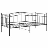 Vidaxl slaapbank metaal zwart 90x200 cm