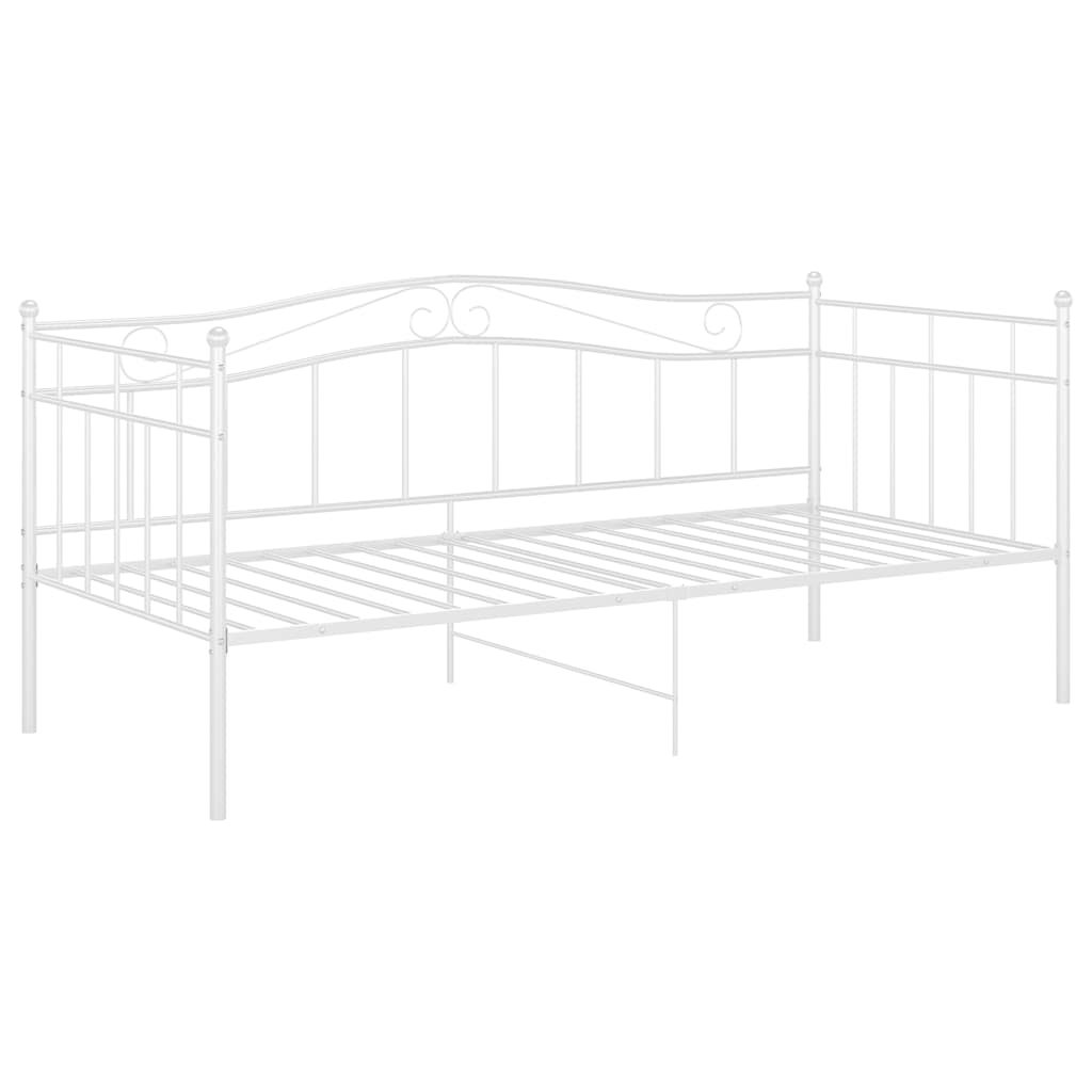 Vidaxl slaapbank metaal wit 90x200 cm