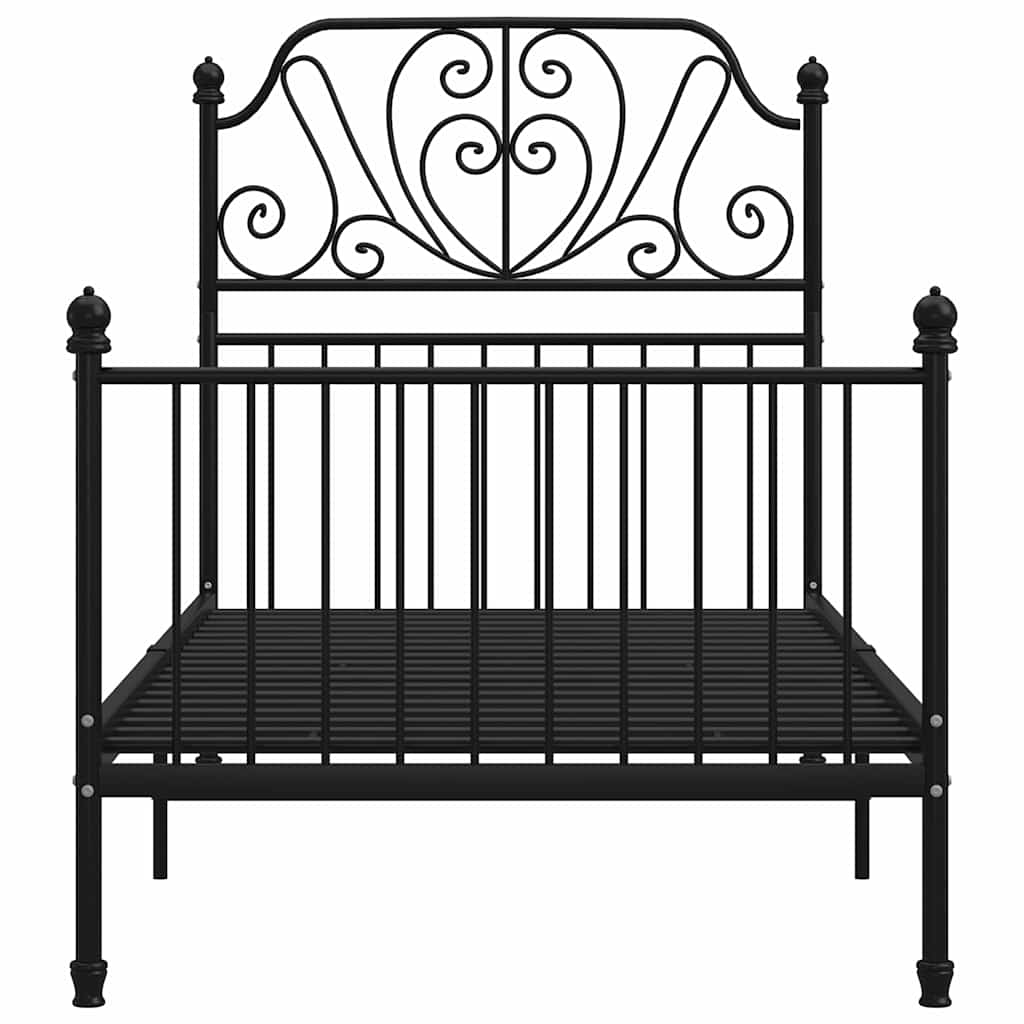 Vidaxl bedframe metaal zwart 90x200 cm