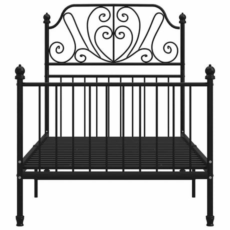 Vidaxl bedframe metaal zwart 90x200 cm