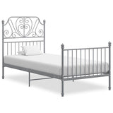 Vidaxl bedframe metaal grijs 90x200 cm