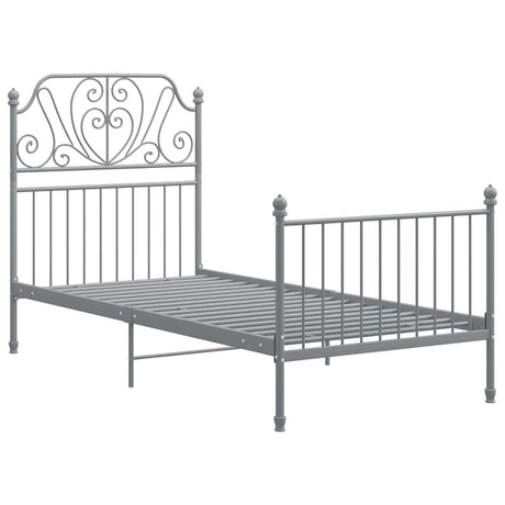 Vidaxl bedframe metaal grijs 90x200 cm