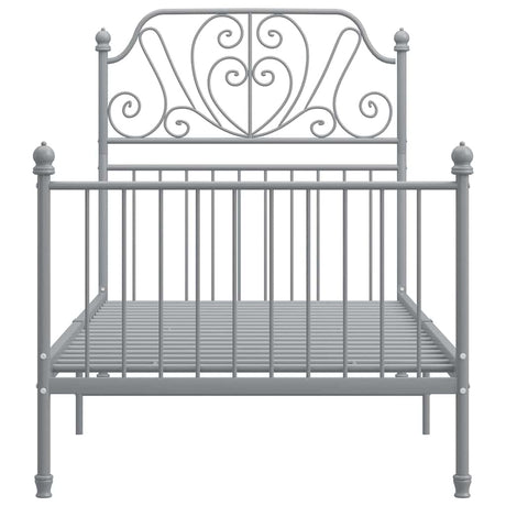 Vidaxl bedframe metaal grijs 90x200 cm