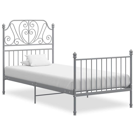 Vidaxl bedframe metaal grijs 100x200 cm