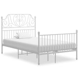 Vidaxl bedframe metaal wit 120x200 cm