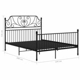 Vidaxl bedframe metaal zwart 140x200 cm