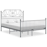 Vidaxl bedframe zonder matras metaal grijs 140x200 cm