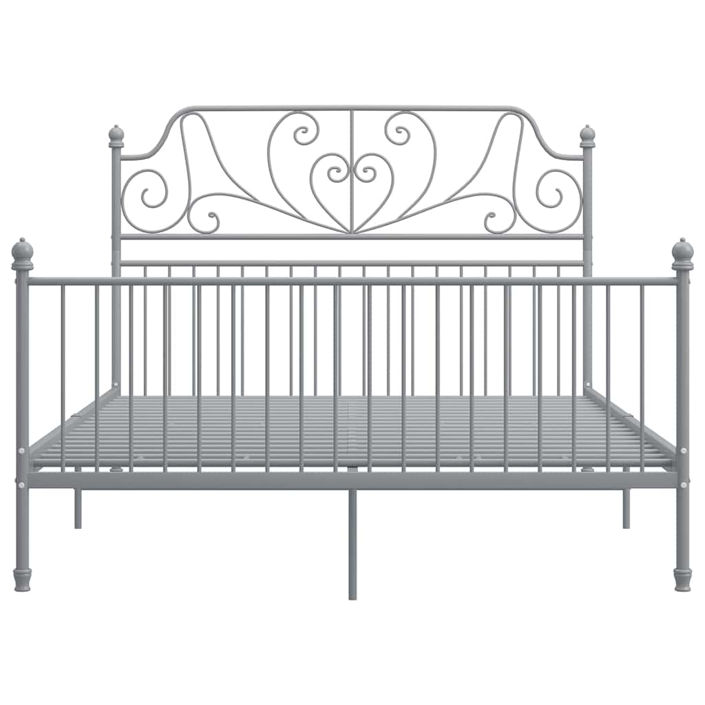 Vidaxl bedframe zonder matras metaal grijs 140x200 cm