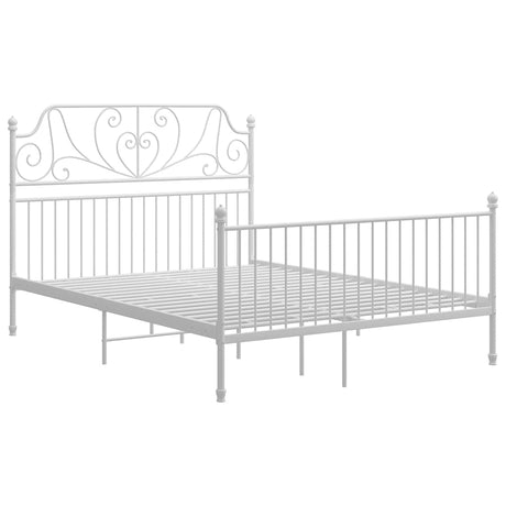 Vidaxl bedframe metaal wit 160x200 cm