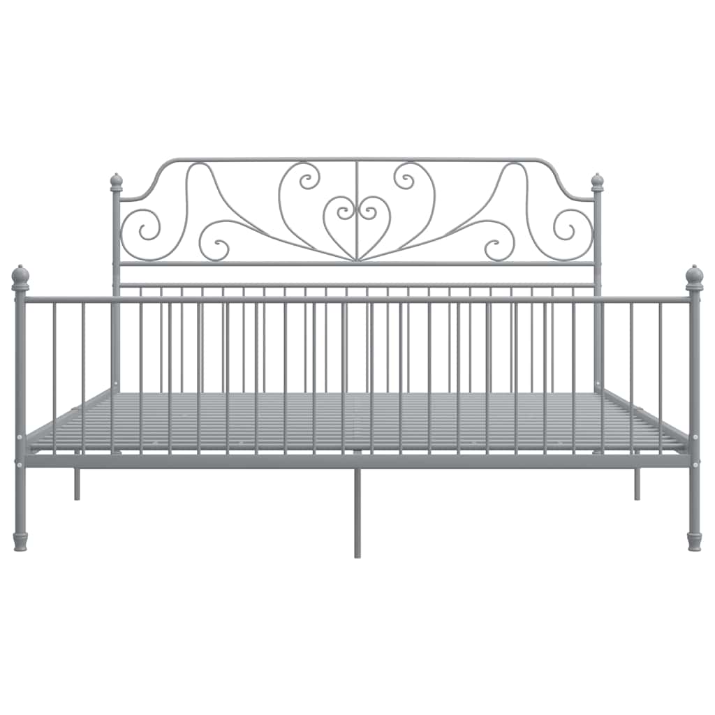 Vidaxl bedframe metaal grijs 180x200 cm