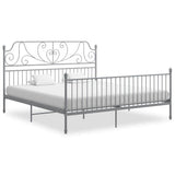 Vidaxl bedframe metaal grijs 200x200 cm