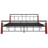 Vidaxl bedframe metaal en massief eikenhout 200x200 cm